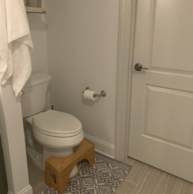 7/9 Two In One Bamboo Toilet Step Stool Brown - Squatty Potty : Target