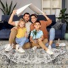 TackView Machine Washable Area Rug, Floral Carpet, for Bedroom, Living Room, Nursery - 3 of 4