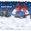SEVOBAL Wreaths Christmas Wreath Decoration 48 Inch Christmas Wreath Artificial Xmas Wreath for Xmas Party Decorations, White, 48"*48"*3.1" - 4 of 4