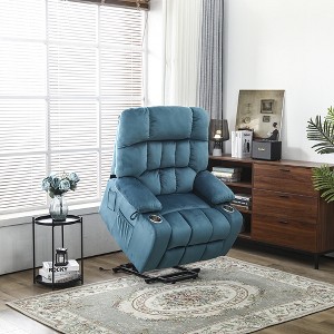 Oversized Electric Lift Recliner with Dual Remote, Massage and Heating - 1 of 4