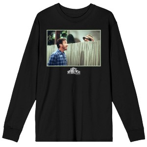 Home Improvement Tim and Wilson Adult Black Long Sleeve Tee - 1 of 3