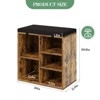 Shoe Bench with Padded Seat, Entryway Storage Bench with Adjustable Shelf, 3 Tier Shoe Rack with 10 Compartments - 2 of 4