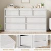 Whizmax 7 Drawer Dresser for Bedroom, Modern Double Dresser Organizer with Storage, Wooden Chest of Drawers for Bedroom, Living Room, White - 4 of 4