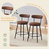 Racxily 2 Sets of Rrgonomic High Leg Bar Chairs, with Technology Fabric Cushions That Are Soft And Comfortable,Black Metal Legs - 4 of 4