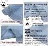 Luxury Reversible Bathroom Rugs Set, Washable Rug, Extra Soft and Absorbent bath Rug, Kitchen Mat, Non-Slip Bath Mat Set, 3 Pcs Set with Runner, Blue - 4 of 4