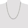 Black Bow Jewelry 4.5mm Sterling Silver Solid Figaro Anchor Chain Necklace - 2 of 4