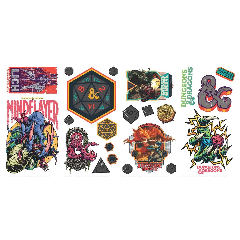 Photos - Wallpaper Roommates Dungeons & Dragons Peel and Stick Kids' Wall Decals  