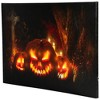 Northlight LED Lighted Jack-O-Lanterns in Cemetery Halloween Canvas Wall Art 23.5" x 15.5" - 4 of 4