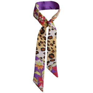 Unique Bargains Women's Flower Leopard Scarf Headband 1 Pc - 1 of 4