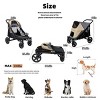 Itopfox One-Click Folding Pet Stroller for Large Dogs, 4-Wheel Jogger with Storage Pocket, Suitable for Pets Up to 110LBS, Beige & Grey - 4 of 4