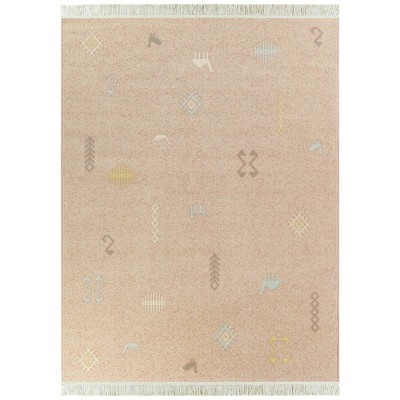 Image of 5'3"x7' Chana Tribal Flatweave Kids' Rug Pink - Balta Rugs