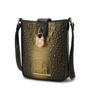MKF Collection Avery Faux Crocodile Embossed Gradient Stylish crossbody bag for women by Mia K - 1 of 4