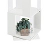 Lirago,13.4"L*13.4"W*74.8"H, 6-Tier Rotating Bookshelf with Acrylic Shelves & Anti-Tip Base - Multi-Functional Storage for Living,White - 4 of 4