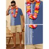 INSPIRE CHIC Men's Striped Patchwork Short Sleeved Color Block Summer Beach Shirt - 4 of 4