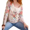 Women's Floral Print Mesh Embroidered Top - PAPARAZZI - 3 of 3