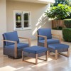Buenhomino 4 Pieces Patio Furniture Sets, Wicker Patio Swivel Glider Chairs Set with 2 Ottoman, Outdoor Furniture Set for Outside Porch and Backyard - 2 of 4