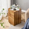Square Wood Coffee Table Block Table Of Cube Square End Table MDF+Sticker Material Cube Side Coffee Table-Cuddlewood - 2 of 4
