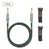 Clef Audio Labs Instrument Guitar Cable,15ft -1/4 inch TS Straight to Straight Electric bass Guitar AMP Cord Green Braided Jacket - 2 of 4