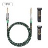 Clef Audio Labs Instrument Guitar Cable,15ft -1/4 inch TS Straight to Straight Electric bass Guitar AMP Cord Green Braided Jacket - image 2 of 4