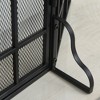 HOMCOM 3-Panel 49.25" W x 31.5" H Metal Mesh Screen Fireplace with Foldable Steel Spark Guard and Magnetic Doors, Black - 4 of 4