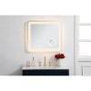 Elegant Lighting Lux 27in x 30in Hardwired LED mirror with magnifier and color changing temperature 3000K/4200K/6000K - 2 of 4