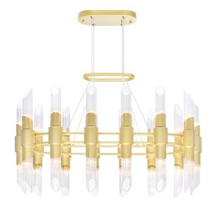 CWI Lighting,Croissant 28 Light Chandelier With Satin Gold Finish - 1 of 4