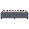 vidaXL - Velvet upholstered Bed Frame/Bedstead Queen Mattress Base Dark Gray 79.9x60.2x18.1 inches Bedroom Furniture Stable Pine Wood slats - 4 of 4