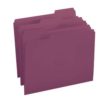 Smead File Folder, 1/3-Cut Tab, Letter Size, Maroon, 100 per Box (13093)