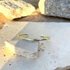 Adornia 14k Gold Plated Skinny Cuff with CZ Stone - 3 of 4