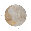 Gold And Ivory Geometric Washable Indoor Outdoor Area Rug - 3 of 4