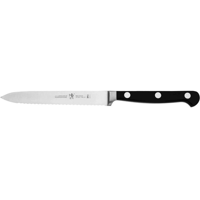 Henckels Classic 16-Piece Knife Block Set, Chef’s Knife, Serrated Utility Knife, Bread Knife, Steak Knives, Black, 5 of 10