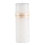 Northlight 9" White Traditional Cylindrical Outdoor Pillar Candle