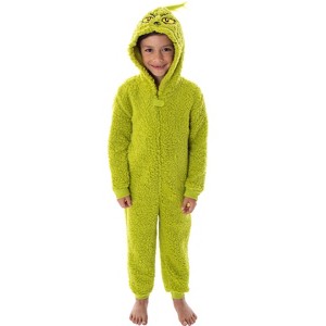 Seven Times Six Dr. Seuss GRINCH Matching Family Costume Pajama Union Suit Green - 1 of 4