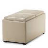 NicBex Modern Mid-Century 5 Piece Ottoman Bench with Storage & Flip Tray Top,Upholstered Storage Bench for Living Room,Bedroom,Entryway - 2 of 4