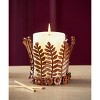 tag Rustic Fern Metal Pillar Candle Holder, 8.0L x 8.0W x 3.3H inches - 2 of 2