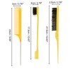 Unique Bargains Unique Bargain Durable Portable Rat Tail Comb 3 Pcs - 2 of 3