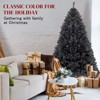 Angel Sar 6FT Black Artificial Christmas Tree, 1050 PVC Branch Tips, Metal Stand, Easy Assembly for Modern Holiday Decor - 2 of 4