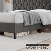 King Bed Frame with Upholstered Headboard, Heavy-Duty Platform Bed Frame with Strong Wood Slats, No Box Spring Needed/Noise Free, Grey - 4 of 4