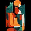 Junior's Design By Humans Cat Cat Cat By radiomode T-Shirt - 2 of 3