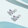 Girl's 5 Point CZ Crown Screw Back Sterling Silver Earrings - In Season Jewelry - 4 of 4