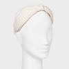 Satin Top Knot Headband - A New Day™ Cream - 2 of 3