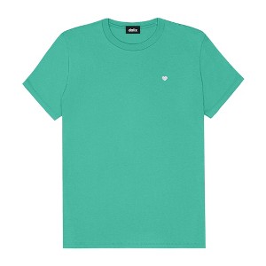 Dalix Lil Heart Face Embroidered Lightweight Relaxed Jersey Tee Summer Cute Short Sleeve T Shirt Womens - 1 of 4