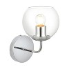 Elegant Lighting Genesis 1 light Chrome and Clear Bath Sconce - 3 of 4