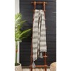Saro Lifestyle Saro Lifestyle Cotton Throw Blanket With Striped Design, Black/White, 50"x60" - 4 of 4