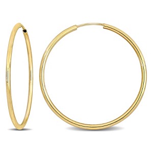 EVERLY JEWELRY | 14k Yellow Gold Hoop Earrings - 1 of 4