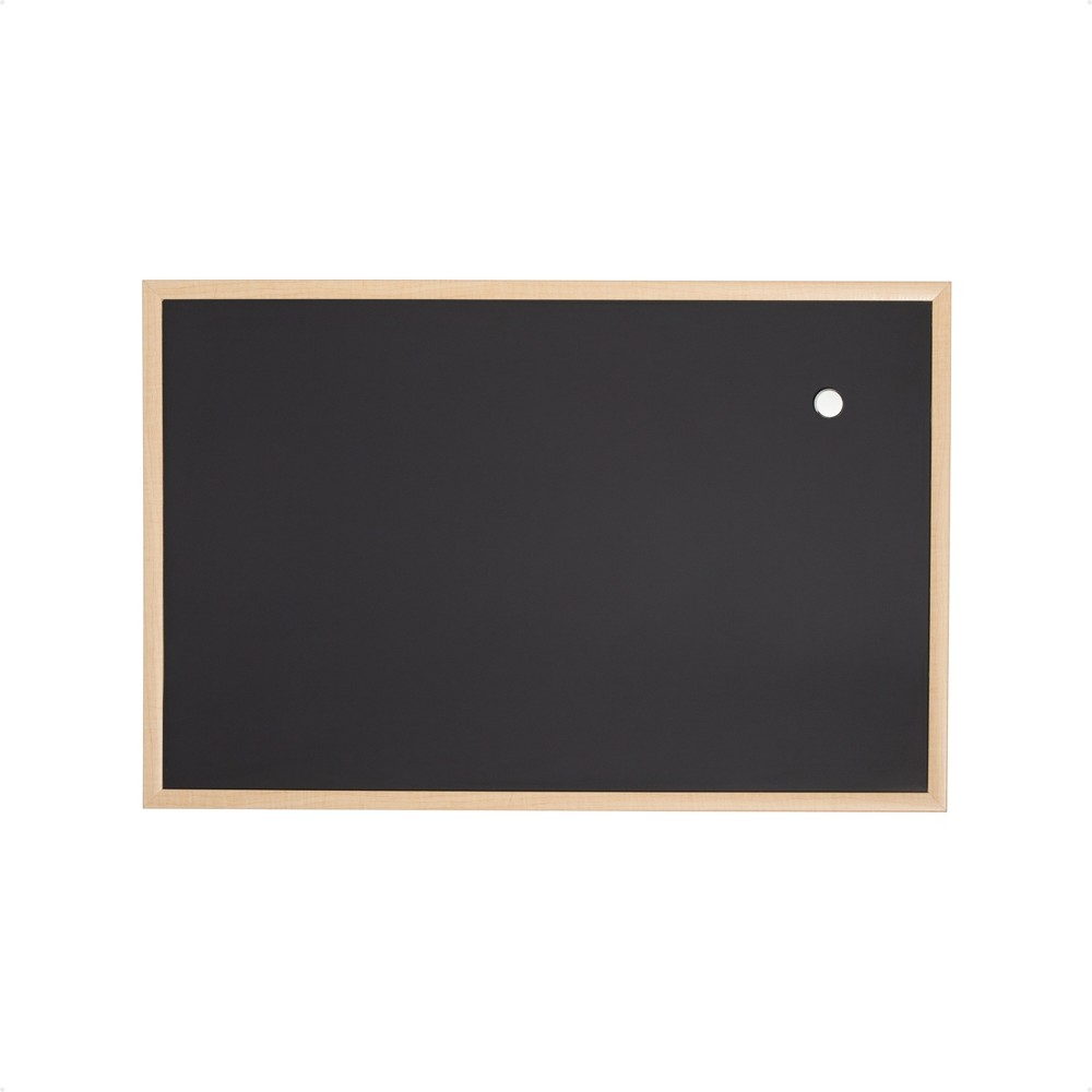 Photos - Dry Erase Board / Flipchart U Brands 23"x35" MDF Slope Frame Magnetic Chalkboard Birch