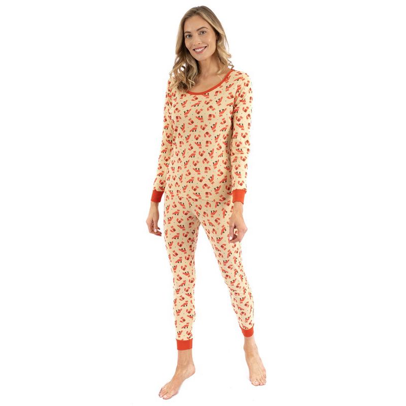 Leveret Womens Two Piece Cotton Pajamas, 1 of 3