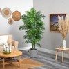 Nearly Natural 6-ft Curvy Parlor Artificial Palm Tree in Handmade Black and White Natural Jute and Cotton Planter - 4 of 4