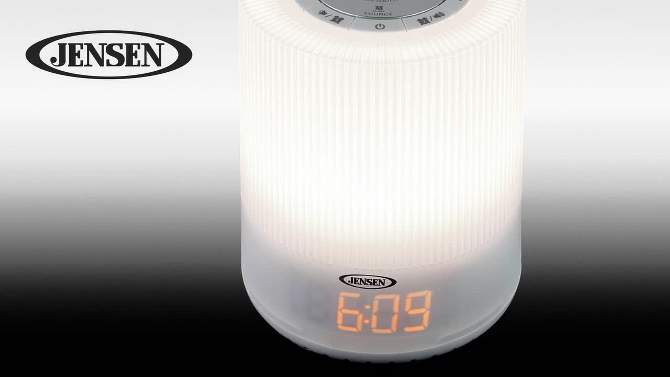 JENSEN JCR-360 Mood Lamp Digital Dual Alarm Clock Radio, 2 of 7, play video