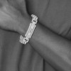 Black Bow Jewelry Men's Stainless Steel and Cubic Zirconia DAD I.D. Bracelet, 8.5 Inch - 4 of 4